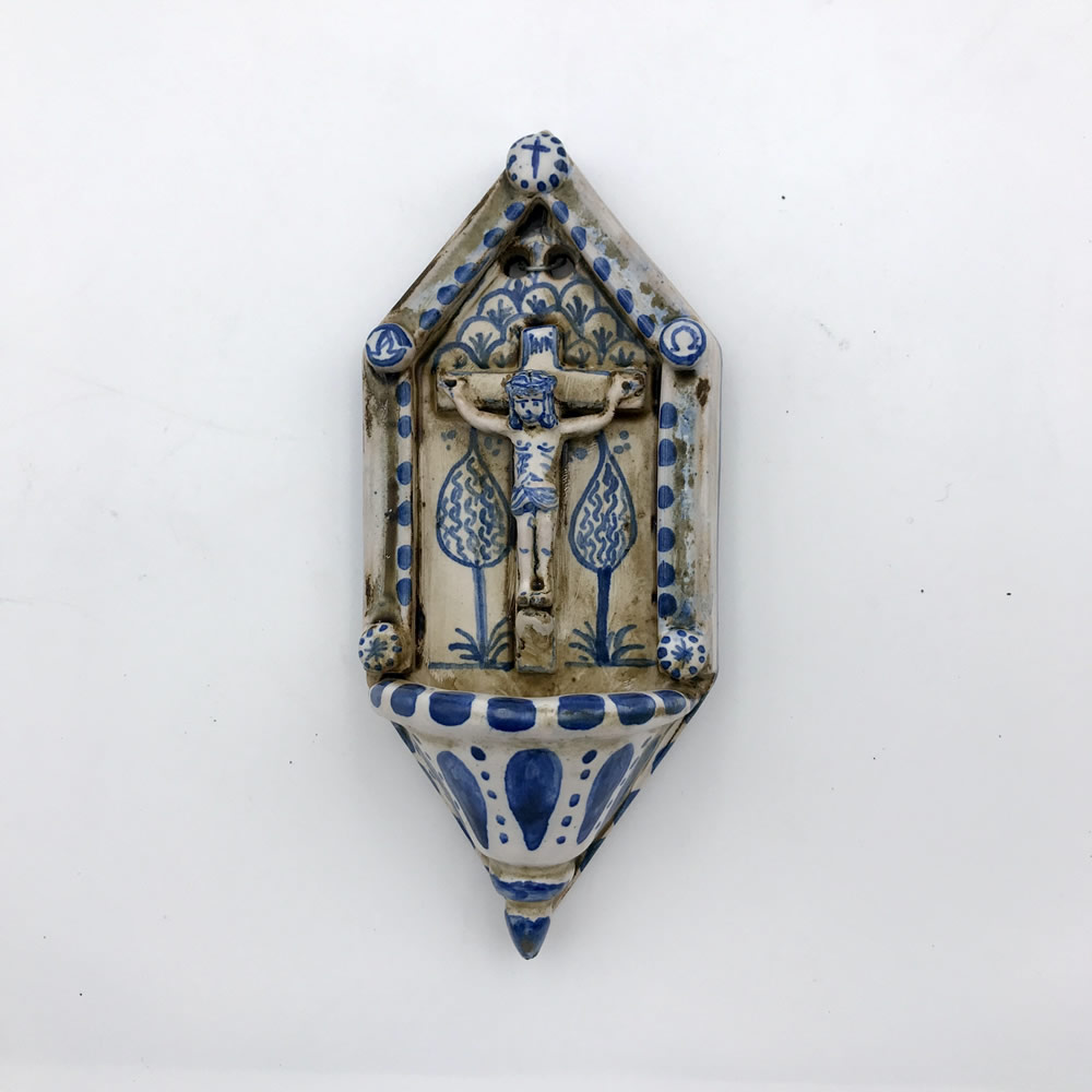 Reproducción benditera de Muel pequeña azul, Jesucristo techo triángulo